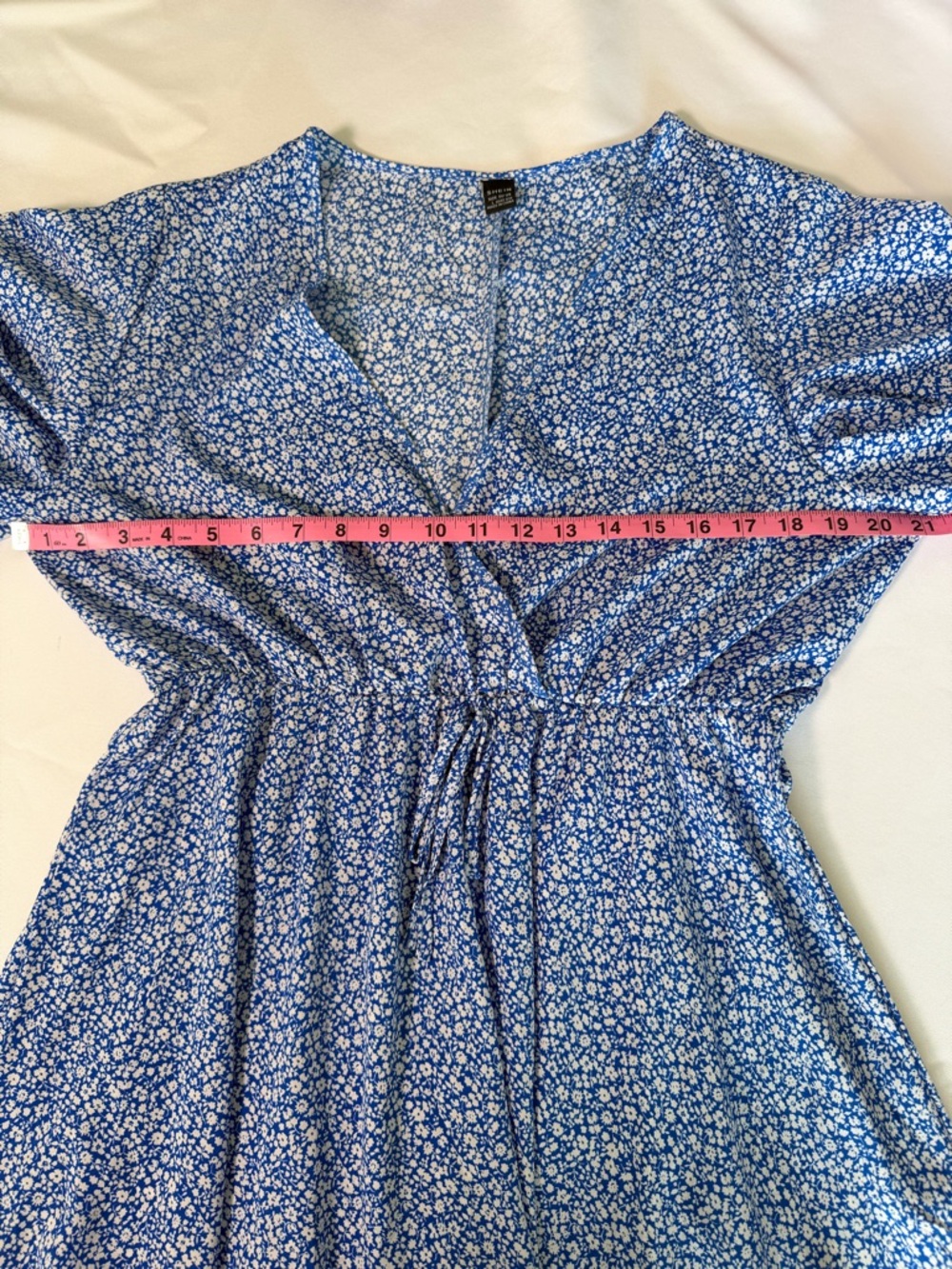SHEIN Large Floral Flutter Sleeve Mini Dress - Picture 6 of 8